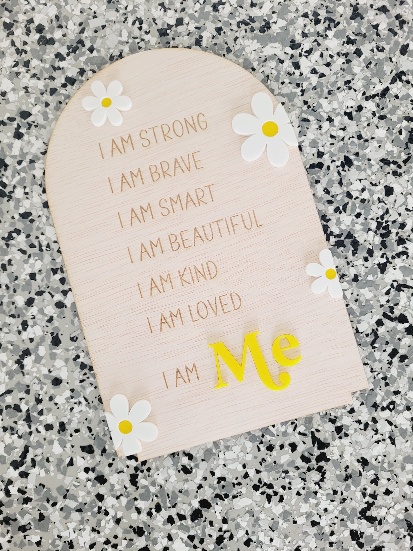 Daisy Affirmation Plaque