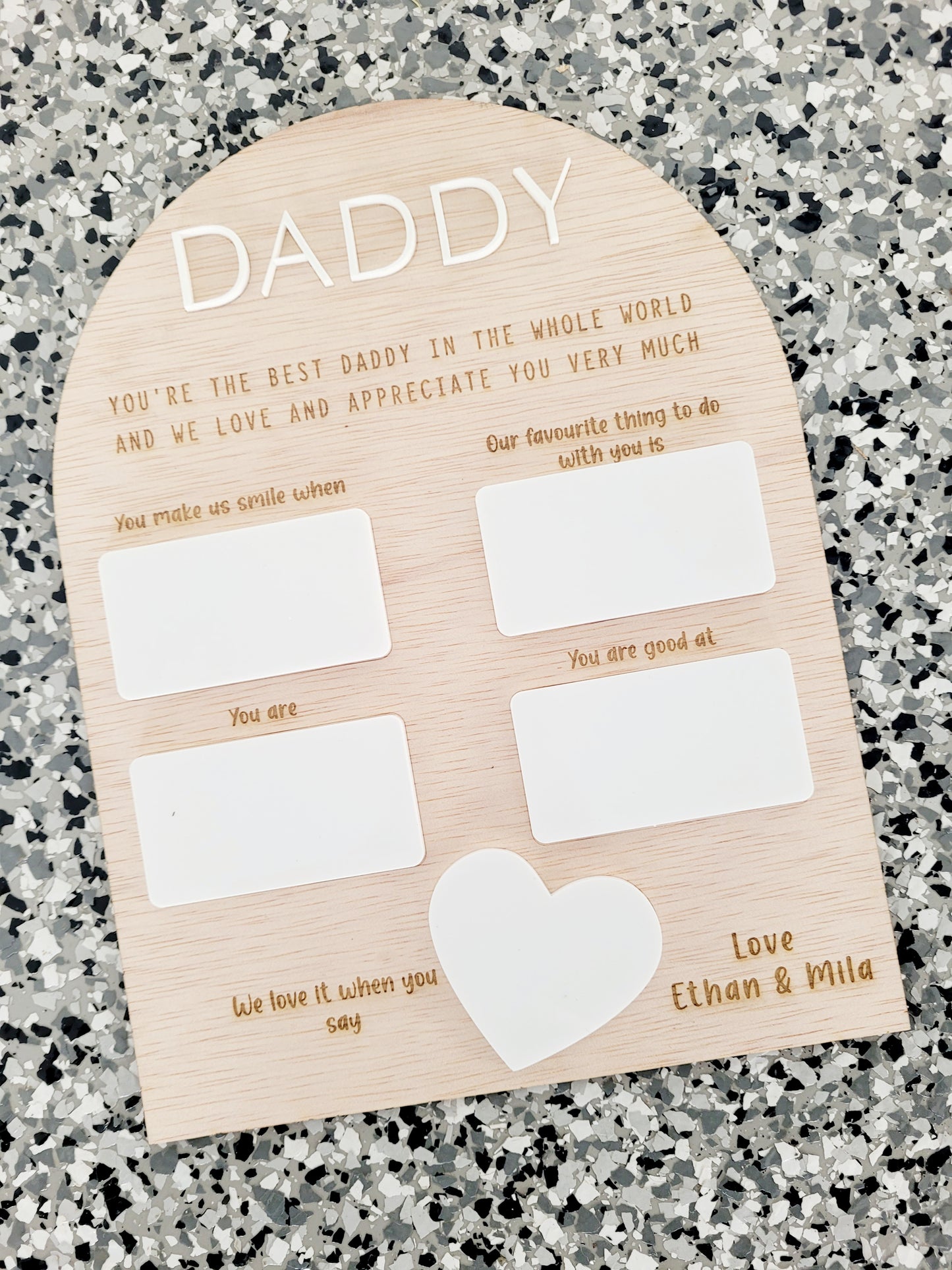 We love you, Daddy