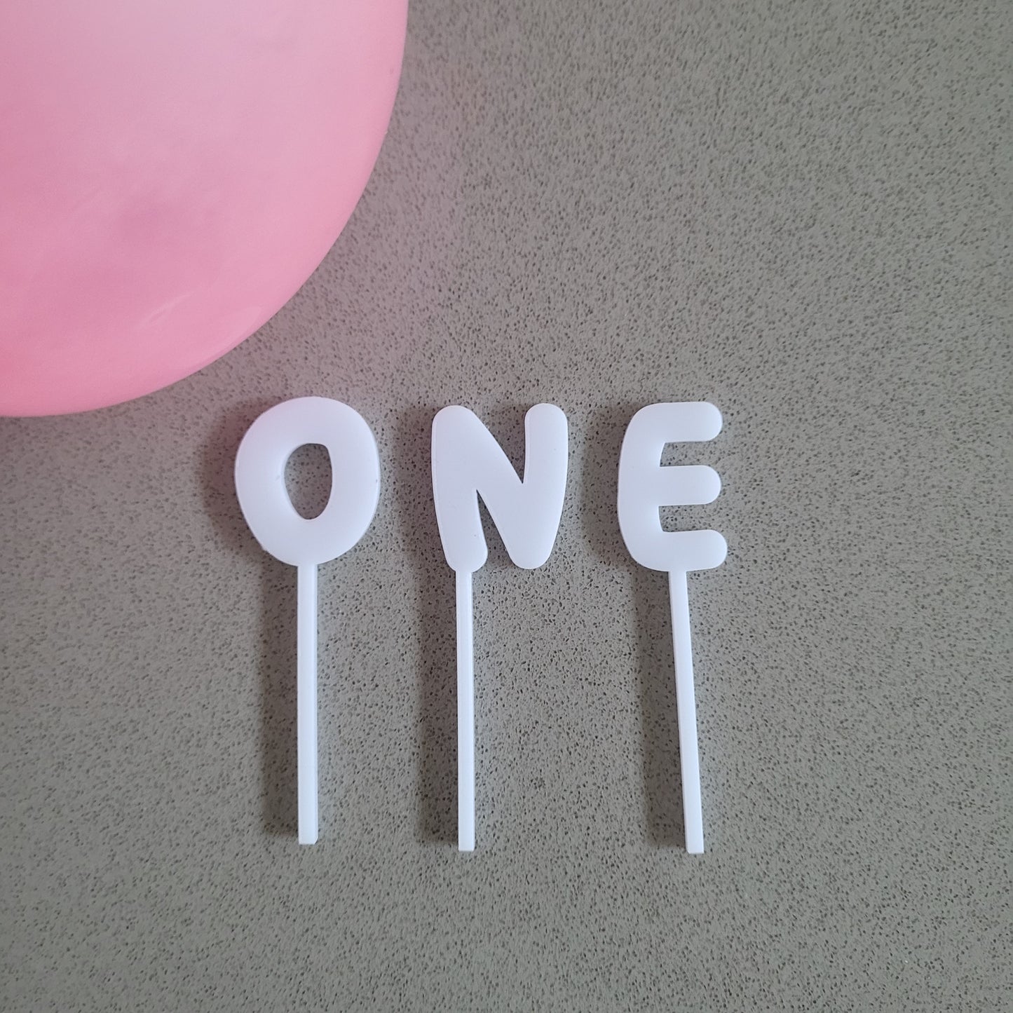 Mini Alphabet Cake Toppers