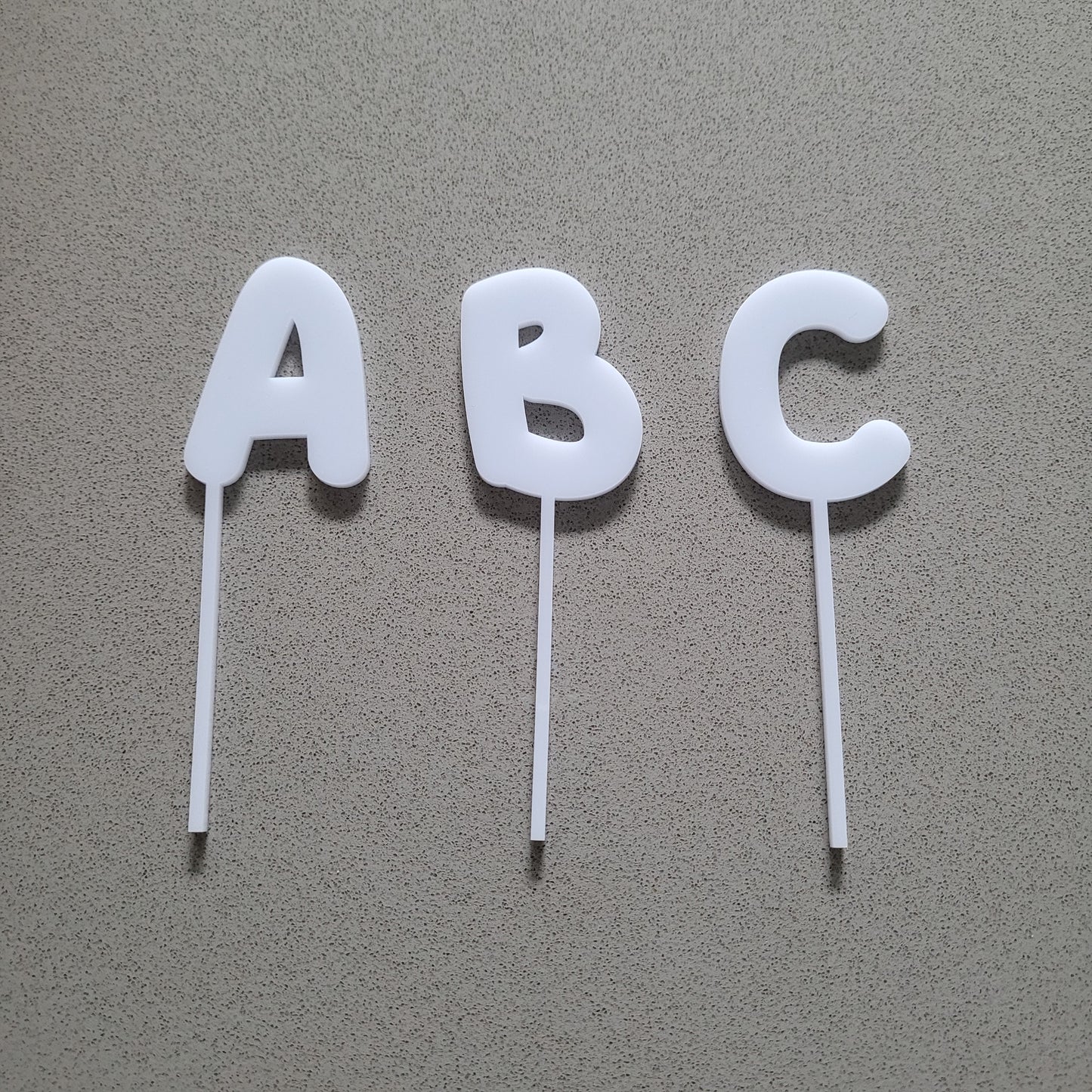 Mini Alphabet Cake Toppers