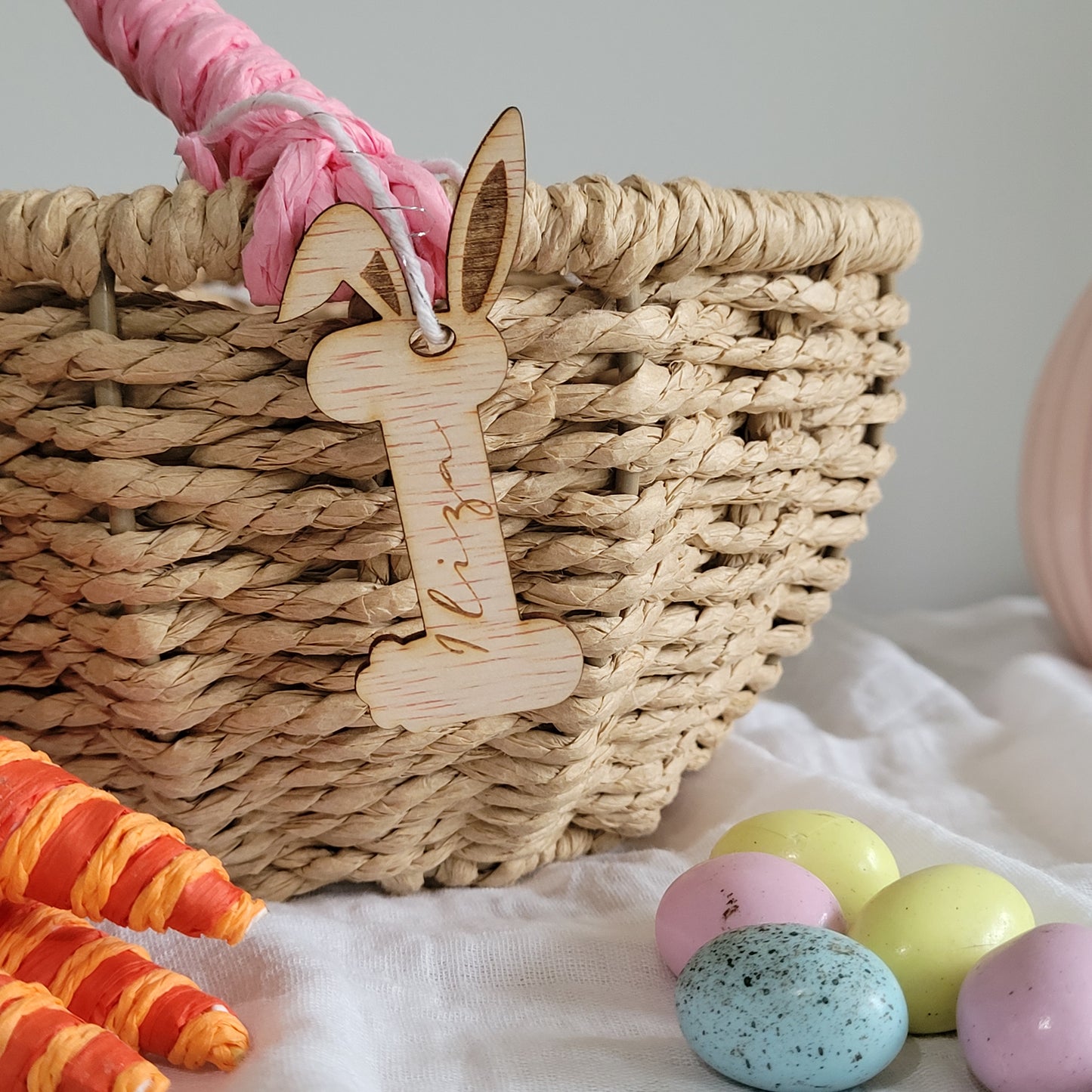 Bunny Initial Basket Tags