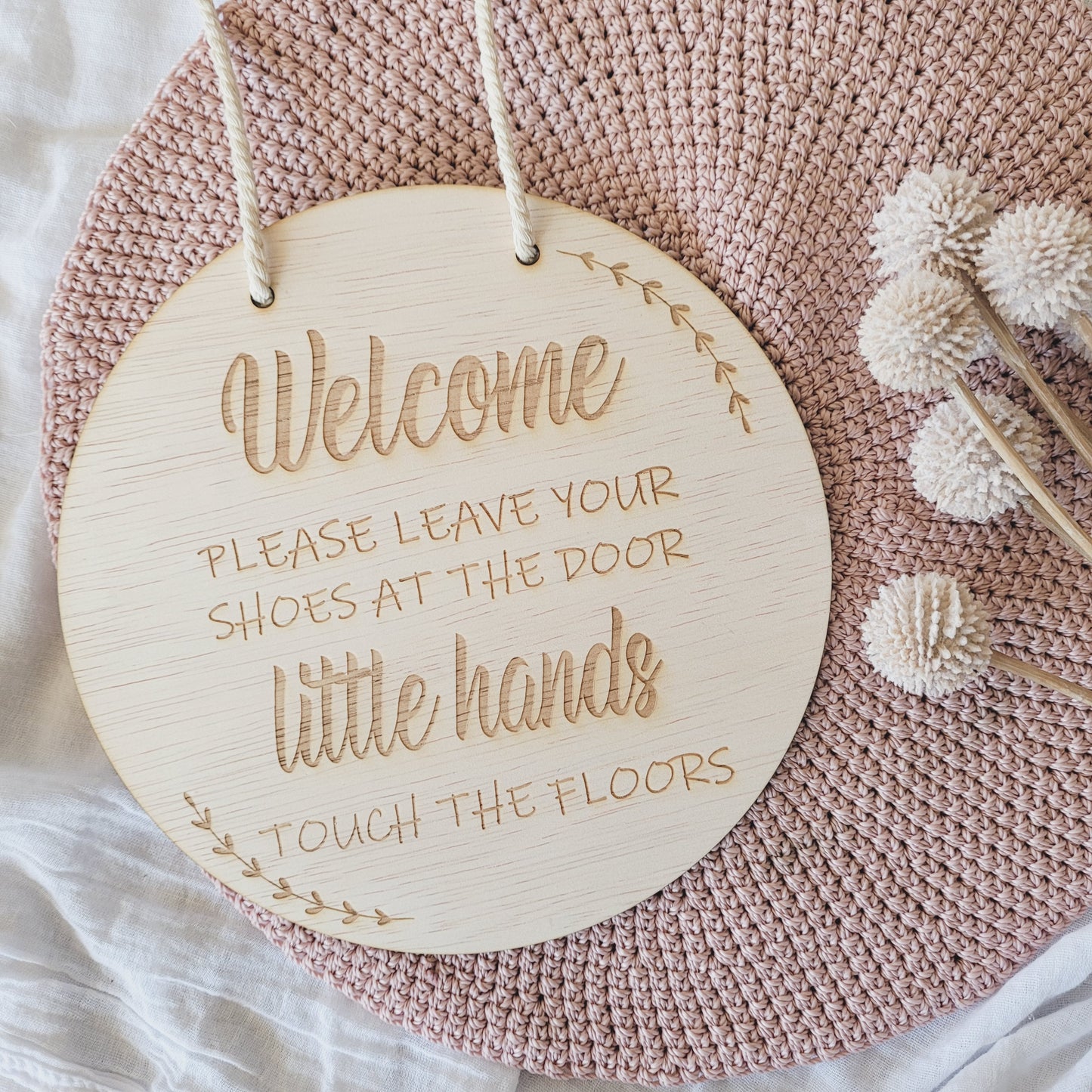 'Little Hands Touch the Floor' Plaque