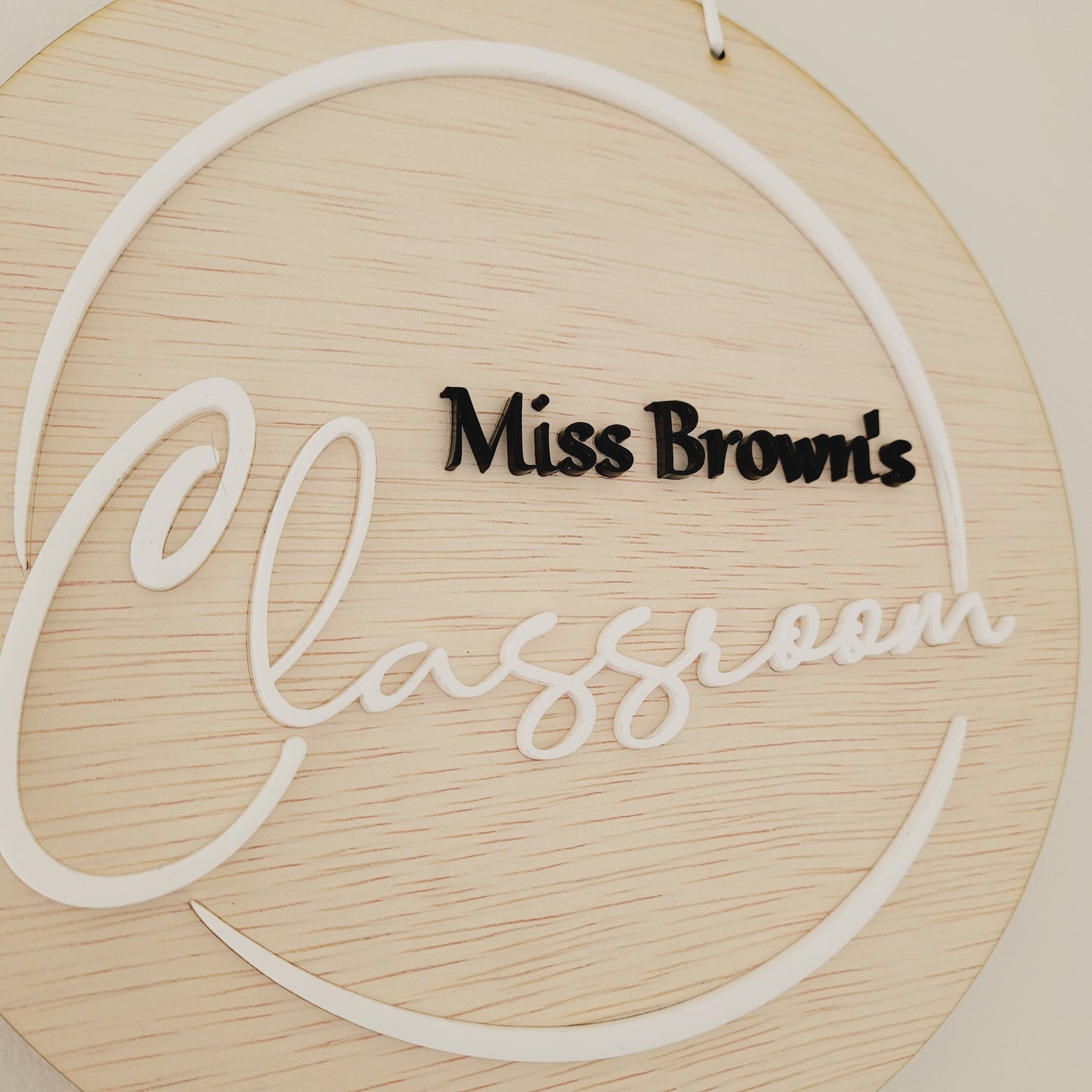 Round Classroom sign