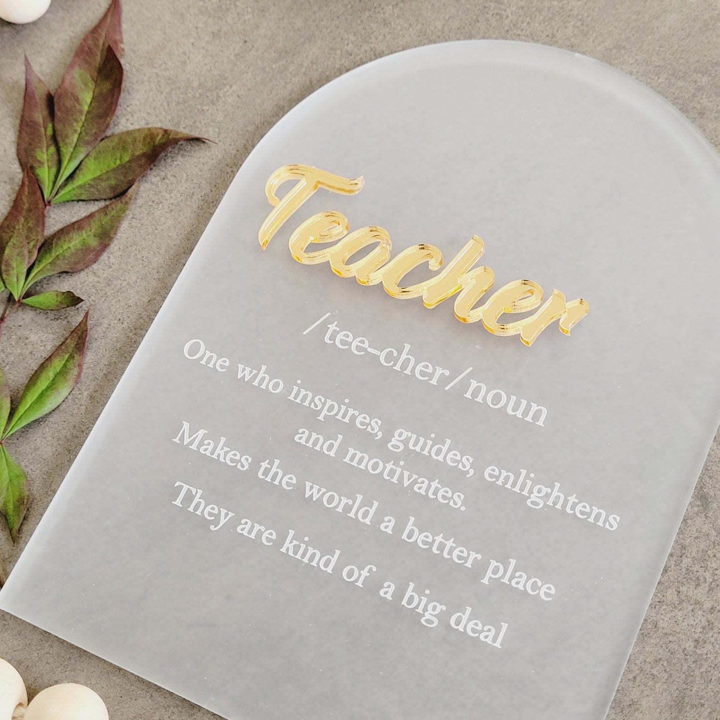 Teacher Definition plaque