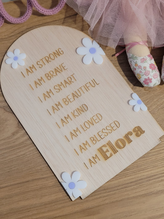 Daisy Affirmation Plaque