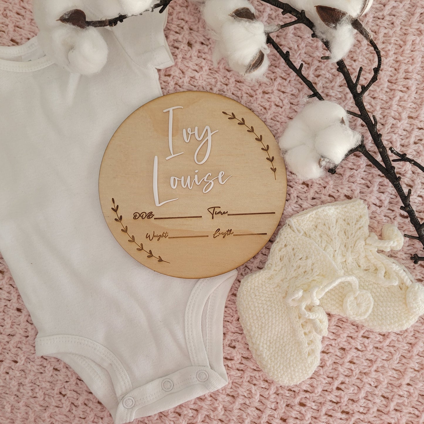 Personalised Birth Details Announcment Plaque