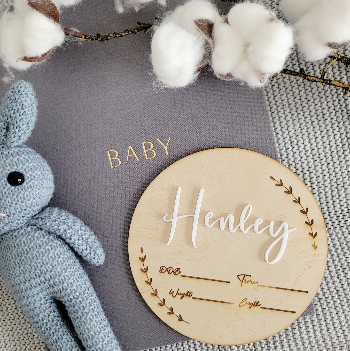 Personalised Birth Details Announcment Plaque