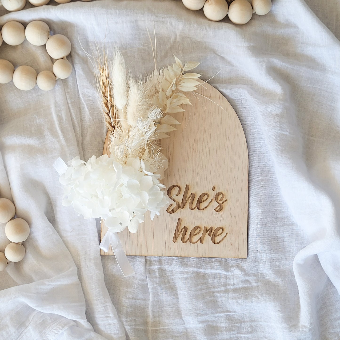 'She's Here' Arch Plaque