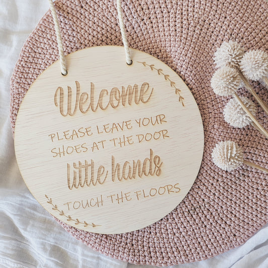 'Little Hands Touch the Floor' Plaque