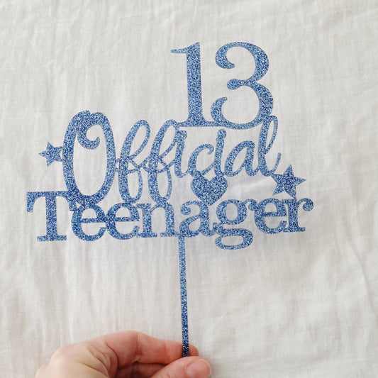 'Official teenager' Cake Topper