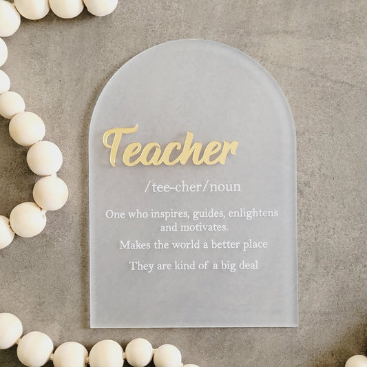 Teacher Definition plaque