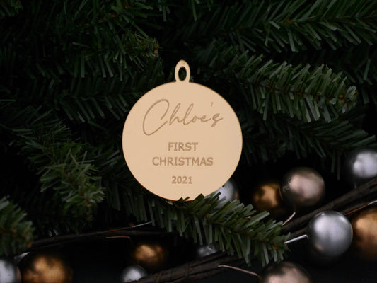 My First Christmas Tree Ornament 2022 - Personalised